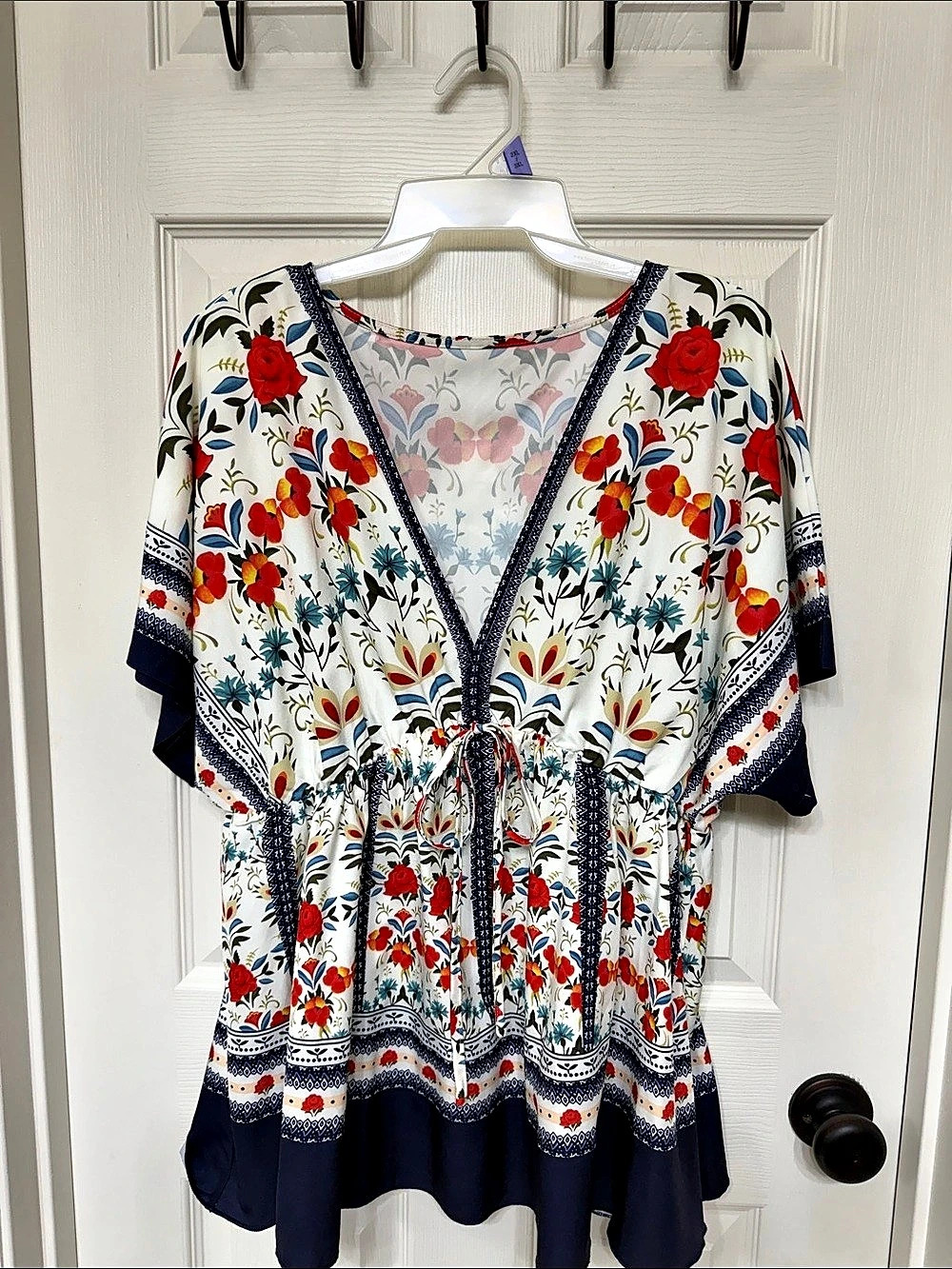 SheIn Floral blouse Size xl Like New